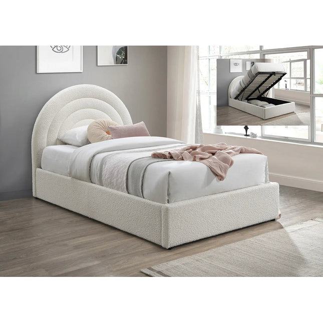 Ariel sänky säilytystilalla 90 - 120/200 cm – valkoinen teddy - KalusteDuo_Huonekaluliike_lastensänky