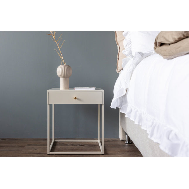 Bakal yöpöytä - beige / beige - KalusteDuo_Huonekaluliike_Pöytä