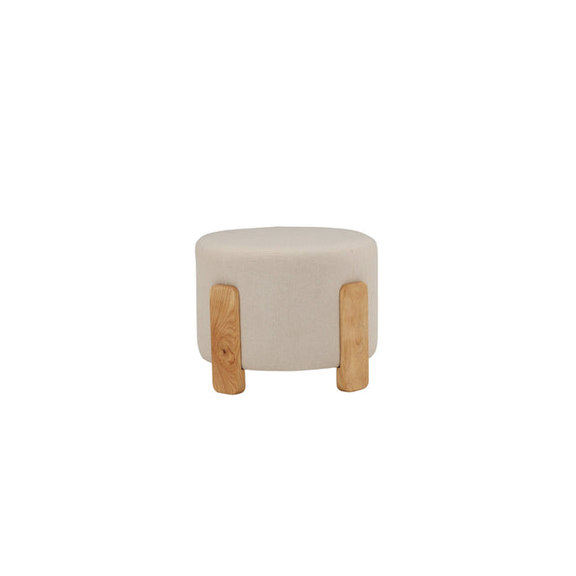 Coffey rahi/pouf - luonnonvärinen / valkoinen pellava - KalusteDuo_Huonekaluliike_Rahi
