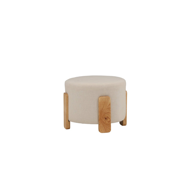 Coffey rahi/pouf - luonnonvärinen / valkoinen pellava - KalusteDuo_Huonekaluliike_Rahi