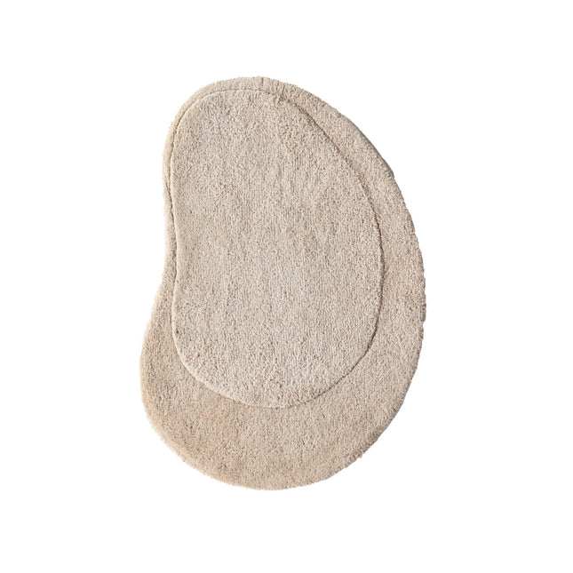 Elvis puuvillasekoite kangaspohjalla - 60*85 - soikea - luonnonvalkoinen - KalusteDuo_Huonekaluliike_Matto