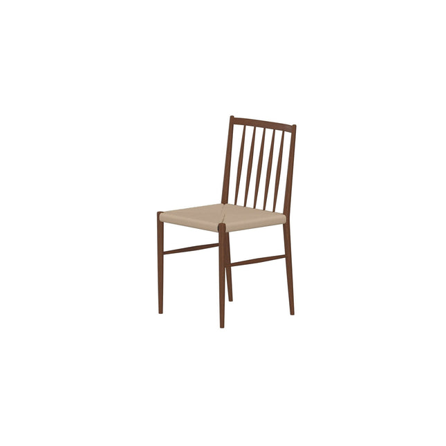 Enes ruokatuoli - 2 kpl - teräs mokka / beige köysi - KalusteDuo_Huonekaluliike_Tuoli