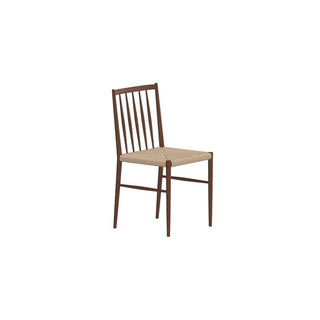 Enes ruokatuoli - 2 kpl - teräs mokka / beige köysi - KalusteDuo_Huonekaluliike_Tuoli