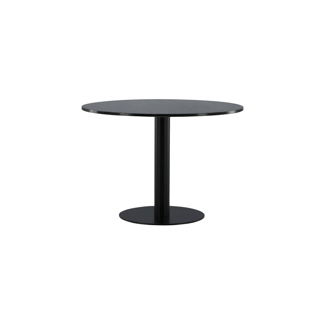 Estelle ruokapöytä pyöreä 106cm harmaa marmori / mustat jalat - #KalusteDuo_#Huonekaluliike_Ruokapöytä