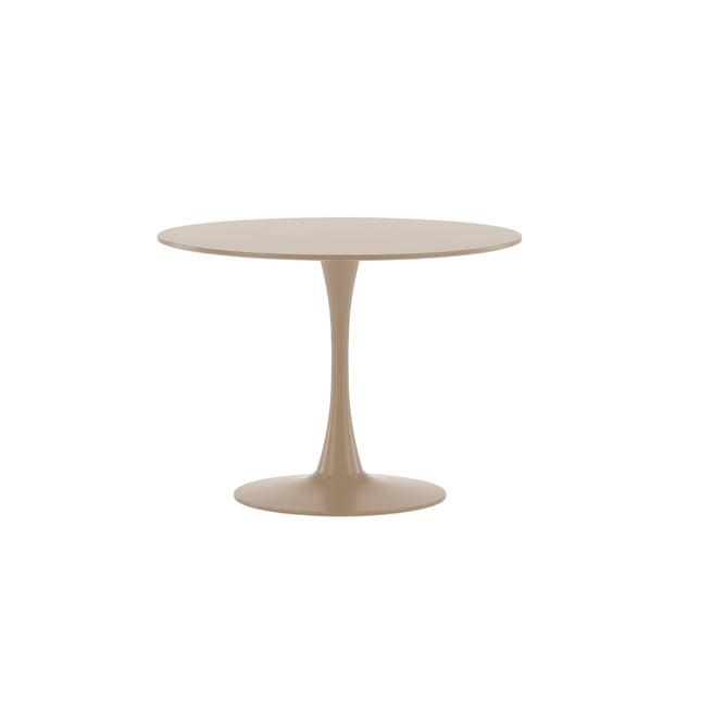 Glade pyöreä ruokapöytä φ100x75 cm - teräsrunko / MDF beige maalattu - KalusteDuo_Huonekaluliike_Ruokapöytä