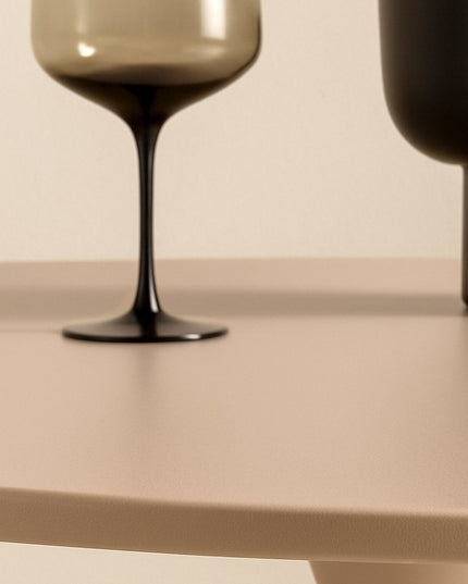 Glade pyöreä ruokapöytä φ100x75 cm - teräsrunko / MDF beige maalattu - KalusteDuo_Huonekaluliike_Ruokapöytä