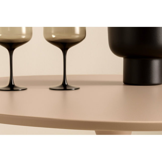 Glade pyöreä ruokapöytä φ100x75 cm - teräsrunko / MDF beige maalattu - KalusteDuo_Huonekaluliike_Ruokapöytä