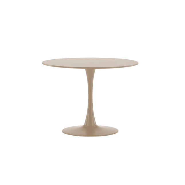 Glade pyöreä ruokapöytä φ100x75 cm - teräsrunko / MDF beige maalattu - KalusteDuo_Huonekaluliike_Ruokapöytä