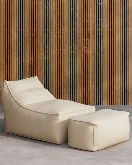 Redang relaxsäck med puff - beige