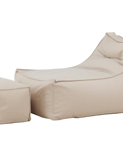 Redang relaxsäck med puff - beige