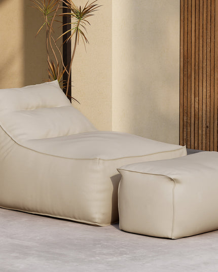 Redang relaxsäck med puff - beige