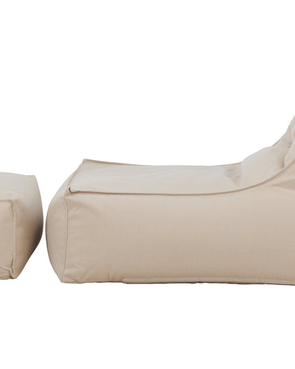 Redang relaxsäck med puff - beige