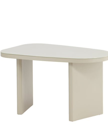 Grönvik sivupöytä 70x45x40 cm - beige MDF/ lasilevy - KalusteDuo_Huonekaluliike_Pöytä
