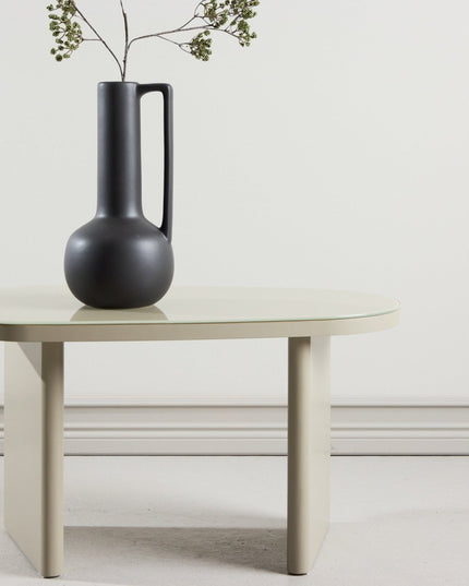 Grönvik sivupöytä 70x45x40 cm - beige MDF/ lasilevy - KalusteDuo_Huonekaluliike_Pöytä