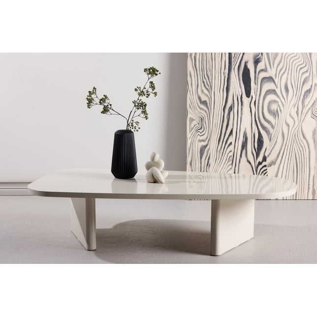 Grönvik sohvapöytä 65 X 130 - kiiltävä beige - KalusteDuo_Huonekaluliike_Pöytä