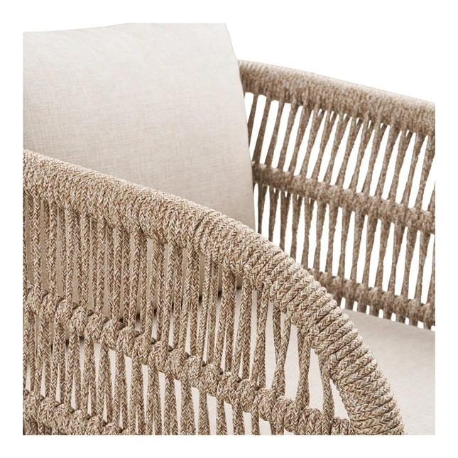 House Nordic Terracina ‑ruokailuryhmä ø120 cm – 4 hengelle, beige - KalusteDuo_Huonekaluliike_pihakaluste setti