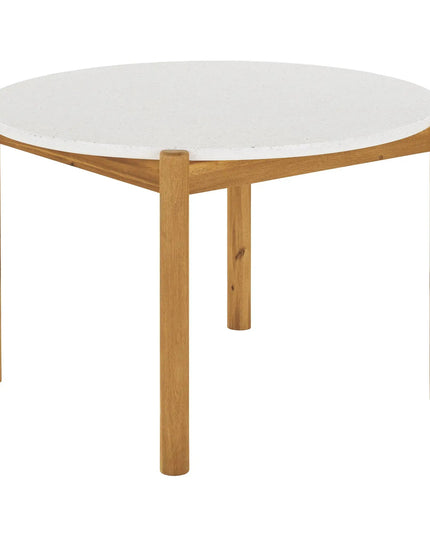 House Nordic Terracina ‑ruokailuryhmä ø120 cm – 4 hengelle, beige - KalusteDuo_Huonekaluliike_pihakaluste setti