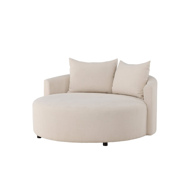Kelso sohva ⌀150 - beige pellava - KalusteDuo_Huonekaluliike_Sohva
