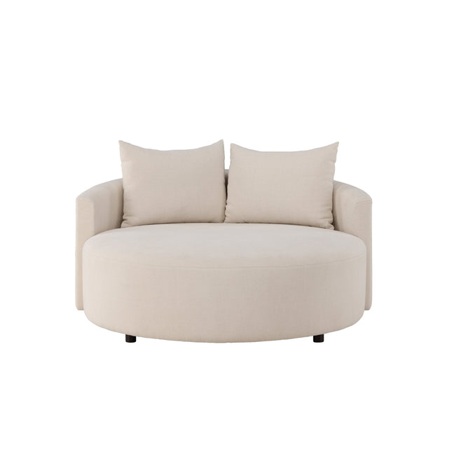 Kelso sohva ⌀150 - beige pellava - KalusteDuo_Huonekaluliike_Sohva