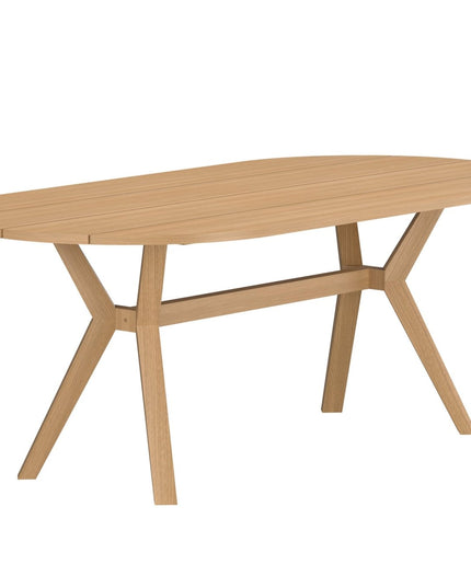 Kenya soikea ruokapöytä 200x100x75 cm - luonnonvärinen tiikki - KalusteDuo_Huonekaluliike_Ruokapöytä ulkokäyttöön