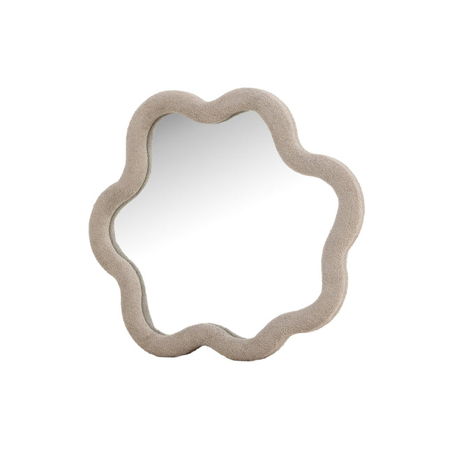 Kungsbacka peili 70x70 cm - MDF ja beige bouclé / kirkas lasi - KalusteDuo_Huonekaluliike_Peili