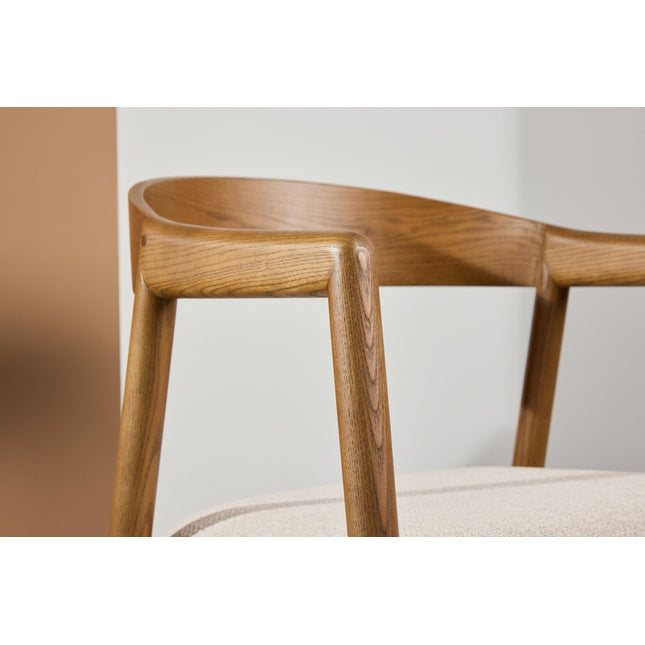 Långön ruokatuoli 2 kpl - ruskea saarni / beige kangas - KalusteDuo_Huonekaluliike_Tuoli