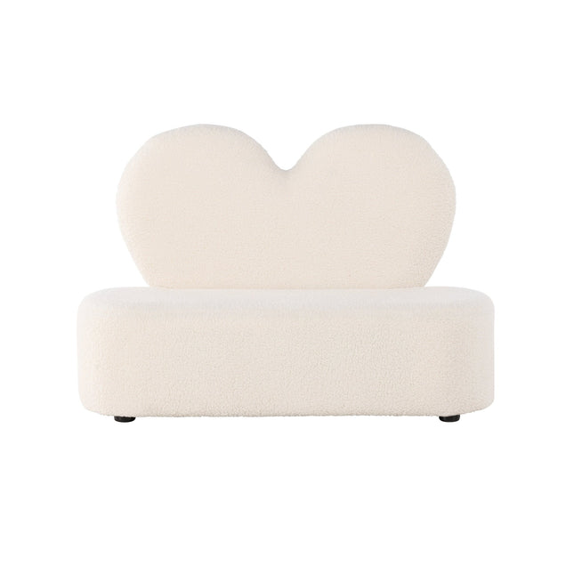 Lasten kukkasohva - beige / teddy FSC 100% - KalusteDuo_Huonekaluliike_Lastenkaluste