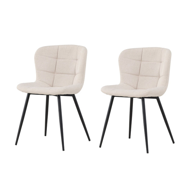 Lily ruokatuoli 2 kpl - musta/ beige - KalusteDuo_Huonekaluliike_Tuoli