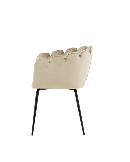 Limhamn tuoli - musta / beige sametti - KalusteDuo_Huonekaluliike_Tuoli