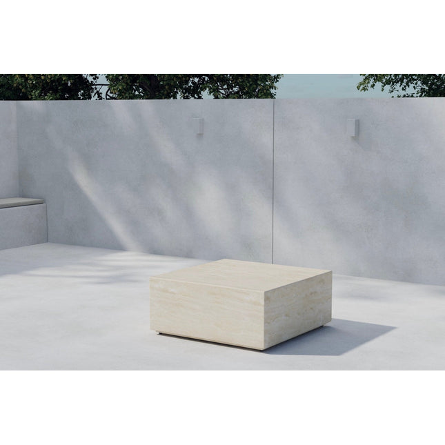 Lissabon sohvapöytä ulkokäyttöön 80x80x35 cm - beige - KalusteDuo_Huonekaluliike_Pöytä ulkokäyttöön