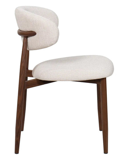 Lulu ruokatuoli - beige / pähkinä - KalusteDuo_Huonekaluliike_Ruokatuoli