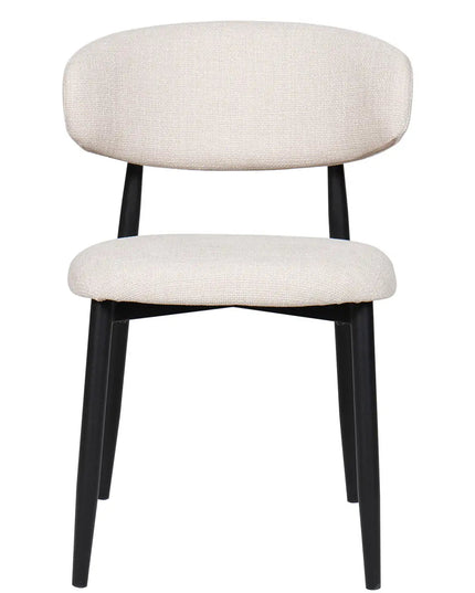 Lulu ruokatuoli - vaalea beige / musta - KalusteDuo_Huonekaluliike_Ruokatuoli