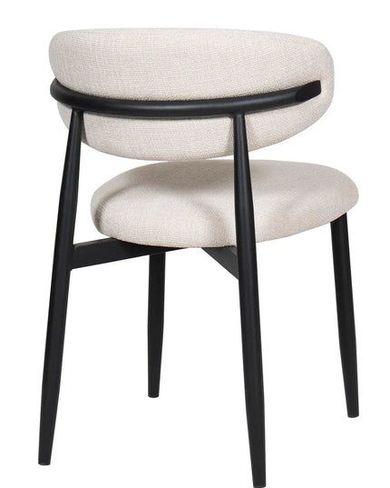 Lulu ruokatuoli - vaalea beige / musta - KalusteDuo_Huonekaluliike_Ruokatuoli