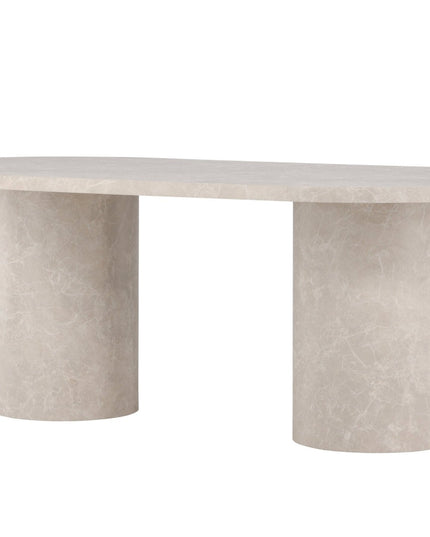 Narvik ruokapöytä 100x200 cm - beige marmorinvärinen - KalusteDuo_Huonekaluliike_Ruokapöytä