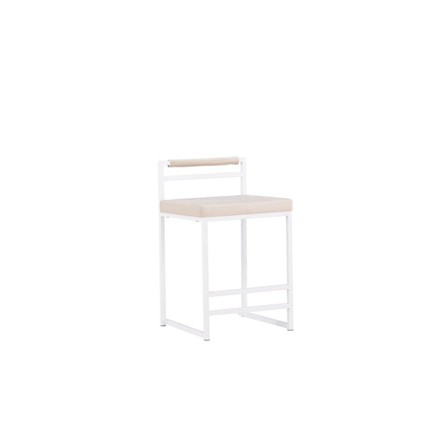 Opelika baarituoli 1 kpl - valkoinen / beige/ FSC 100% - KalusteDuo_Huonekaluliike_Tuoli