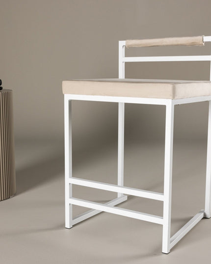 Opelika baarituoli 1 kpl - valkoinen / beige/ FSC 100% - KalusteDuo_Huonekaluliike_Tuoli