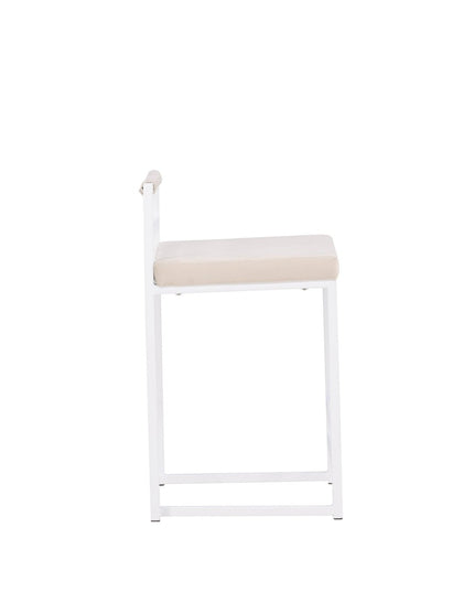 Opelika baarituoli 1 kpl - valkoinen / beige/ FSC 100% - KalusteDuo_Huonekaluliike_Tuoli