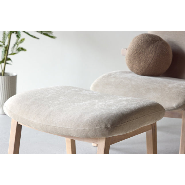 Rile nojatuoli + rahi - valkolakattu/ beige - KalusteDuo_Huonekaluliike_Nojatuoli