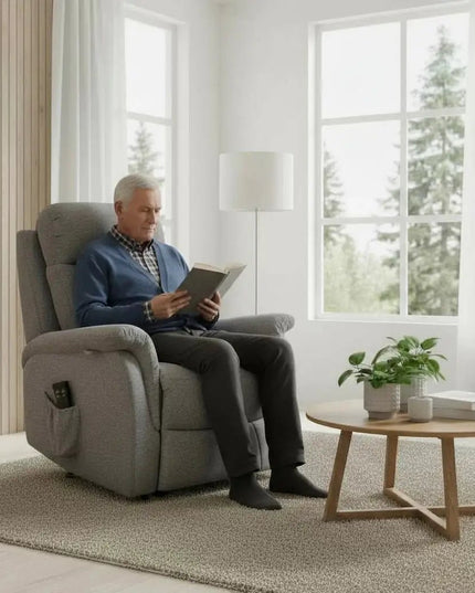 Rubin nostoavusteinen recliner - tuoli - harmaa - KalusteDuo_Huonekaluliike_recliner tuoli