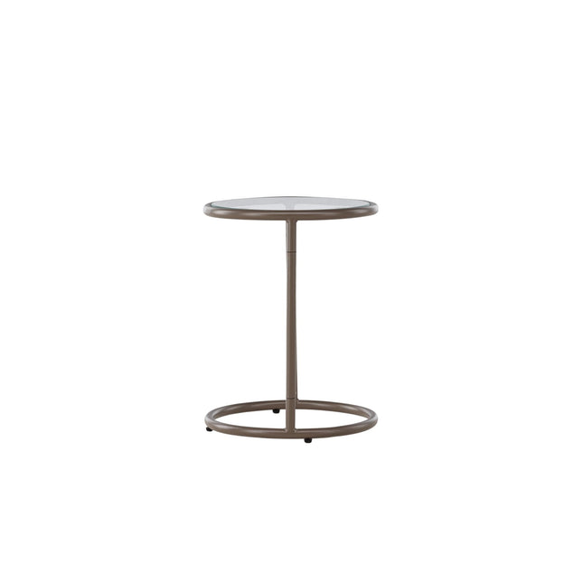Stavanger sivupöytä φ35 - ruskea / kirkas lasi Lasi - KalusteDuo_Huonekaluliike_Pöytä
