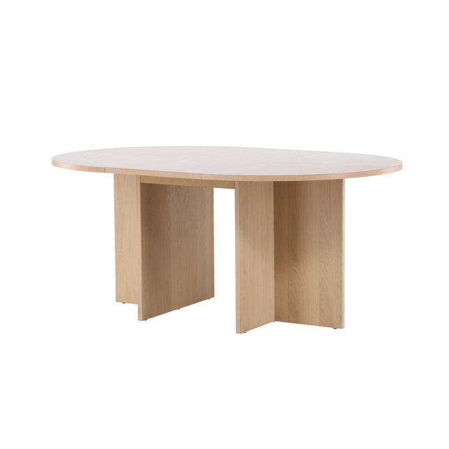 Strada ruokapöytä 120/170 x120x74 cm - valkolakattu / tammiviilu - KalusteDuo_Huonekaluliike_Ruokapöytä
