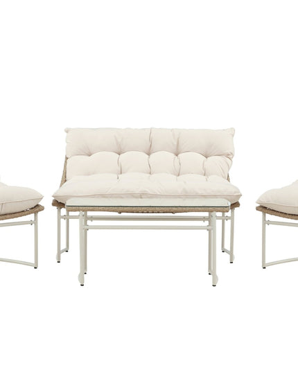 Tina sohvaryhmä ulkokäyttöön - beige / beige - KalusteDuo_Huonekaluliike_Oleskeluryhmä ulkokäyttöön