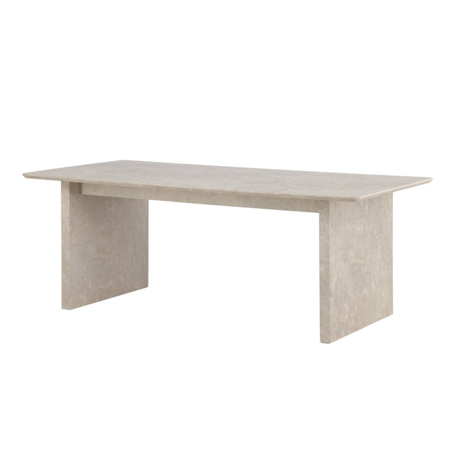 Vail ruokapöytä 100x200 cm - beige marmorinvärinen - KalusteDuo_Huonekaluliike_Ruokapöytä