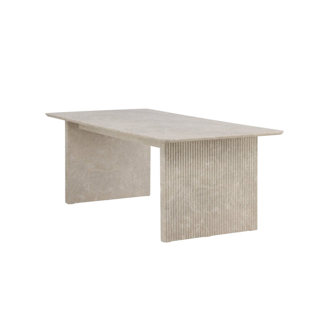 Vail ruokapöytä 100x200 cm - beige marmorinvärinen - KalusteDuo_Huonekaluliike_Ruokapöytä