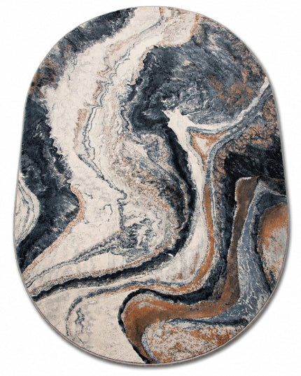 Venetsia soikea matto 200x290 cm – moderni muoto, tiheä kudonta - #KalusteDuo_#Huonekaluliike_Matto